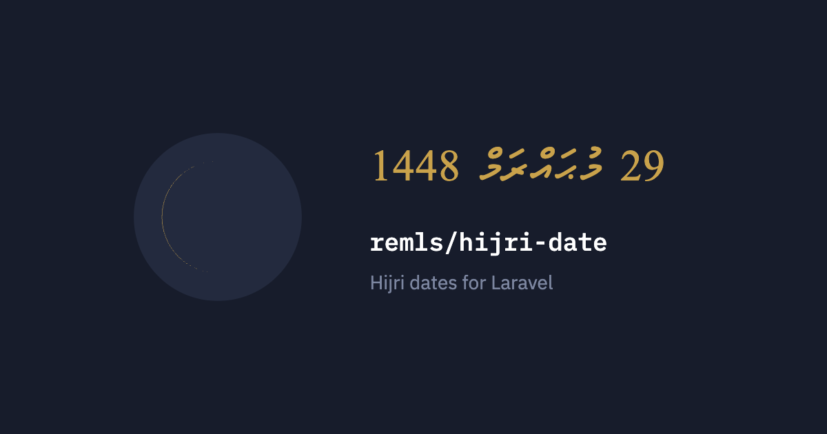 Today's Hijri date, rendered live by the demo